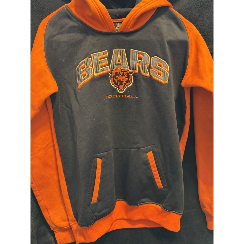 Chicago Bears NFL Team Apparel Kids Youth Hoodie Orange Size XL (18)